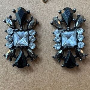 Elegant Black and Silver Earrings
